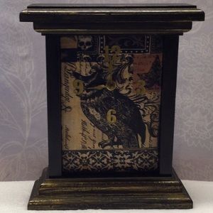 Repurposed clock gothic decor